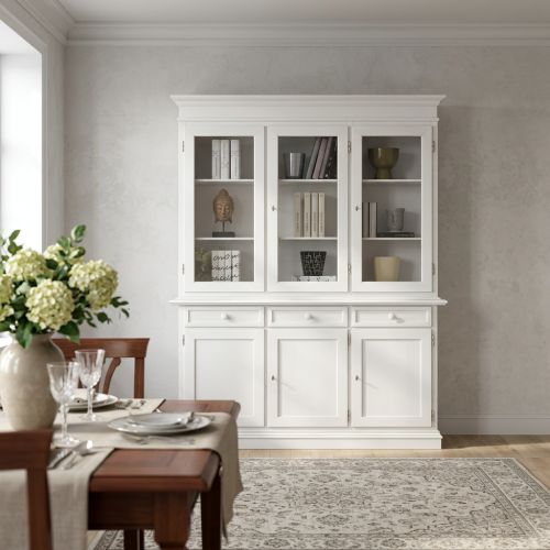 JAQUELINE - credenza con vetrina in legno massello