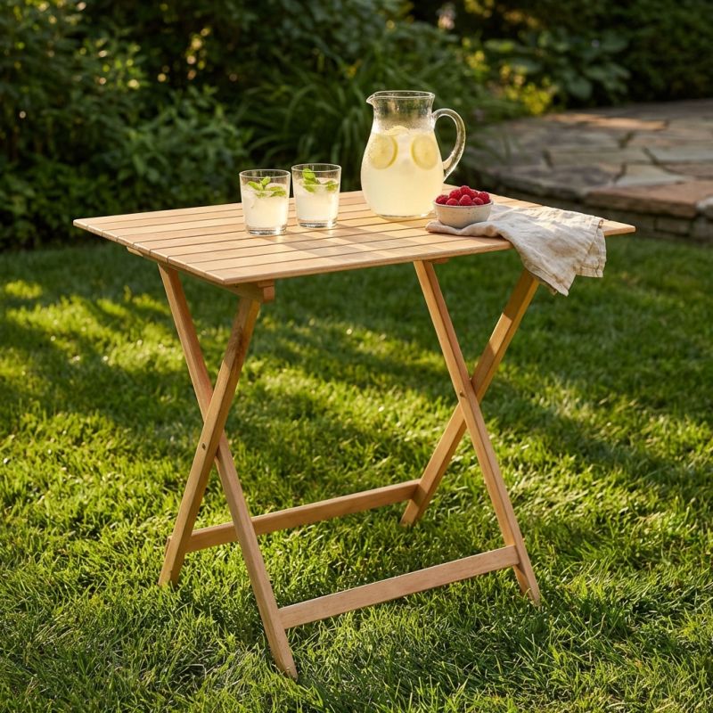PIC-NIC - tavolo da giardino pieghevole salvaspazio in legno