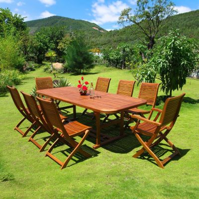 TURRIS - tavolo da giardino allungabile in legno massiccio di acacia 180/240