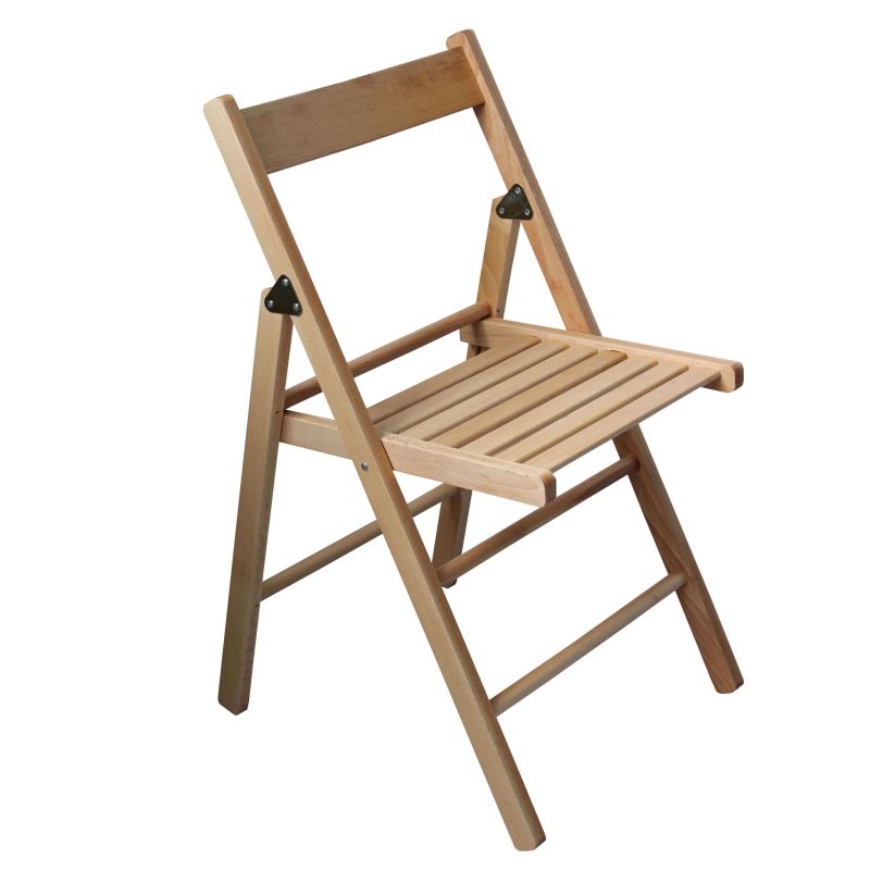 sedia da giardino pieghevole in legno salvaspazio