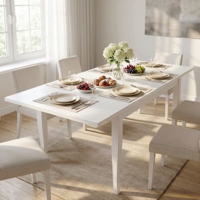 DONNY - tavolo da pranzo allungabile in legno massello cm 85 X 160/200/240