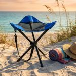sgabello da spiaggia e campeggio pieghevole cm 31 x 31 x 43 h