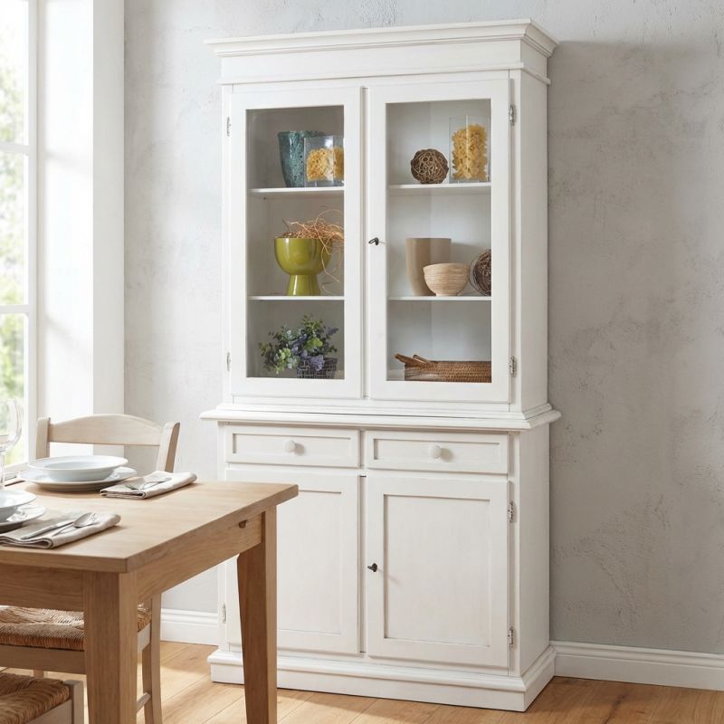 JAQUELINE - credenza con vetrina in legno massello
