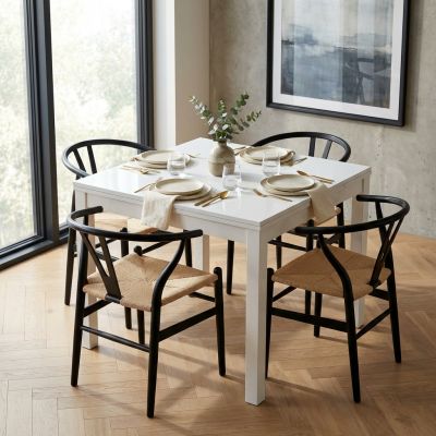 GARRETT - tavolo da pranzo moderno allungabile a libro 100 cm
