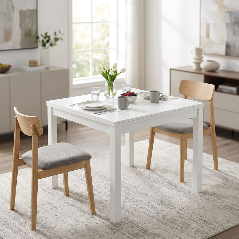 GARRETT - tavolo da pranzo moderno allungabile a libro 100 cm