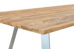SALTUS - tavolo da giardino in alluminio e teak riciclato