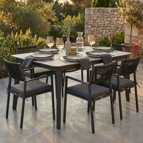 URANUS - tavolo da giardino in alluminio e laminato ad pressione hpl