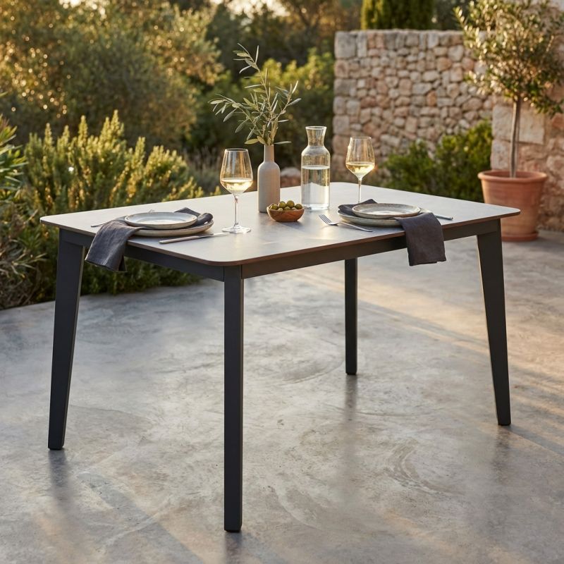 URANUS - tavolo da giardino in alluminio e laminato ad pressione hpl