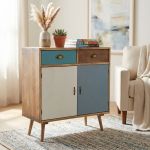 ADELINE - mobiletto 2 ante e 2 cassetti in mdf multicolor