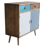 ADELINE - mobiletto 2 ante e 2 cassetti in mdf multicolor