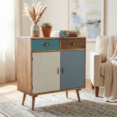 ADELINE - mobiletto 2 ante e 2 cassetti in mdf multicolor