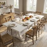 DUSTIN - tavolo da pranzo allungabile in legno massello cm 160/340 X 85