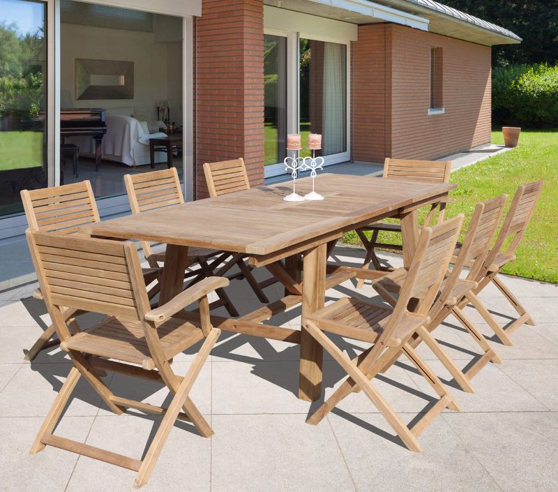 ORATOR - tavolo da giardino allungabile in teak