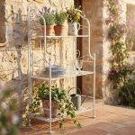 DORIANE - scaffale 3 piani stile provenzale in ferro verniciato