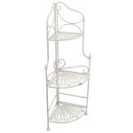 ELOÏSE - scaffale 3 piani angolare stile provenzale in ferro verniciato