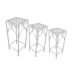 DORIAN - set di 3 fioriere quadrato