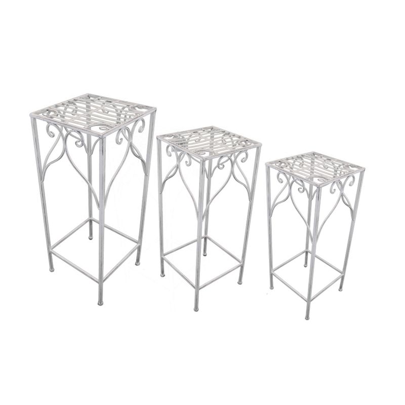 DORIAN - set di 3 fioriere quadrato