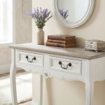 mobiletto con 2 cassetti in legno di paulownia shabby chic
