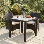 MYKONOS - tavolo da giardino in alluminio ricoperto di wicker