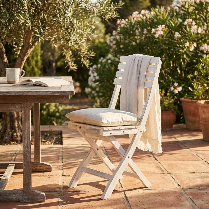 BAETICA - sedia da giardino pieghevole in legno massiccio di acacia