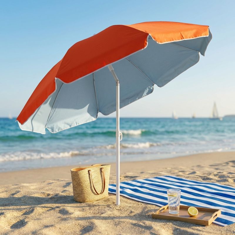 Ombrellone da spiaggia in alluminio colore casuale