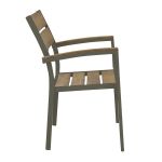 VIDUUS - set tavolo in alluminio e polywood cm 160/240 x 95 x 75 h con 6 poltrone Viduus