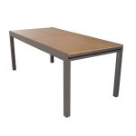VIDUUS - set tavolo in alluminio e polywood cm 160/240 x 95 x 75 h con 8 poltrone Viduus