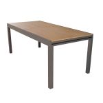 VIDUUS - set tavolo in alluminio e polywood cm 160/240 x 95 x 75 h con 4 poltrone Viduus