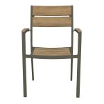 VIDUUS - set tavolo in alluminio e polywood cm 200/300 x 95 x 75 h con 10 poltrone Viduus