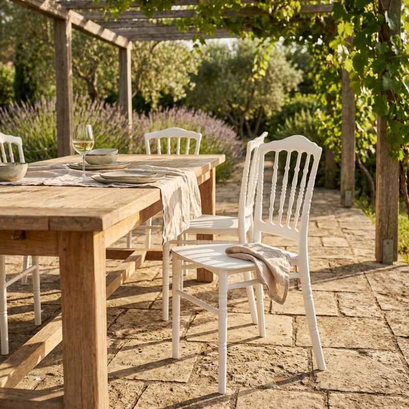 MOLY - sedia da esterno vintage in resina