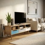 ADELINE - porta tv in legno colorato