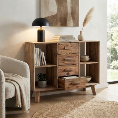 PINUS - credenza con 4 cassetti
