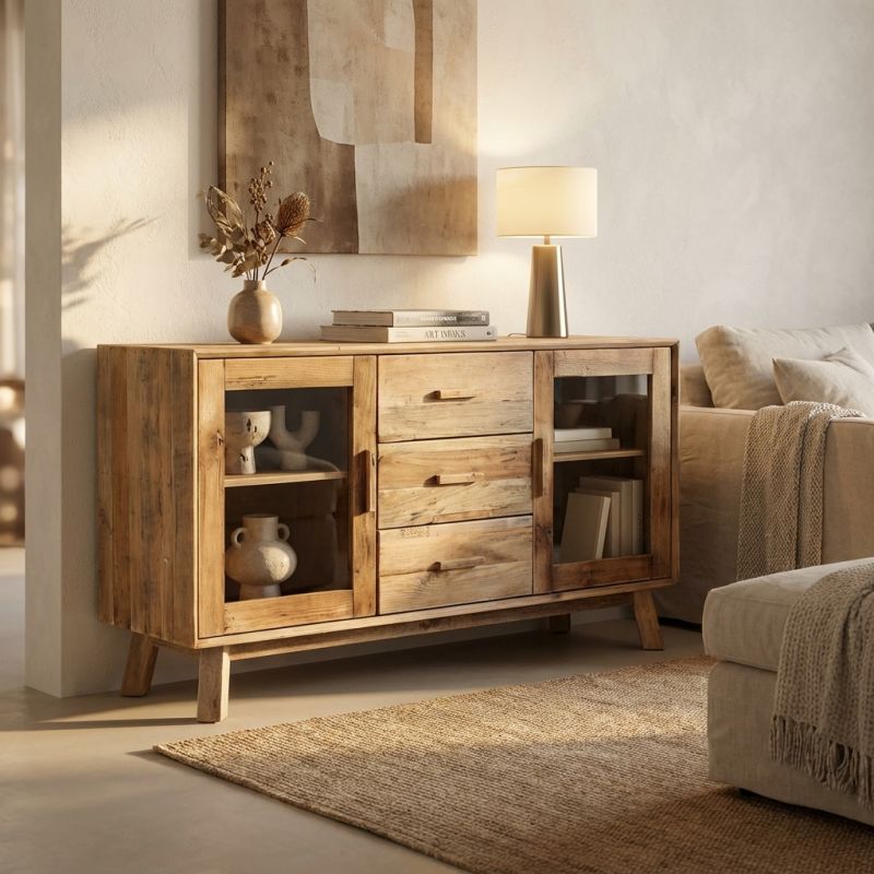 PINUS - credenza con 3 cassetti