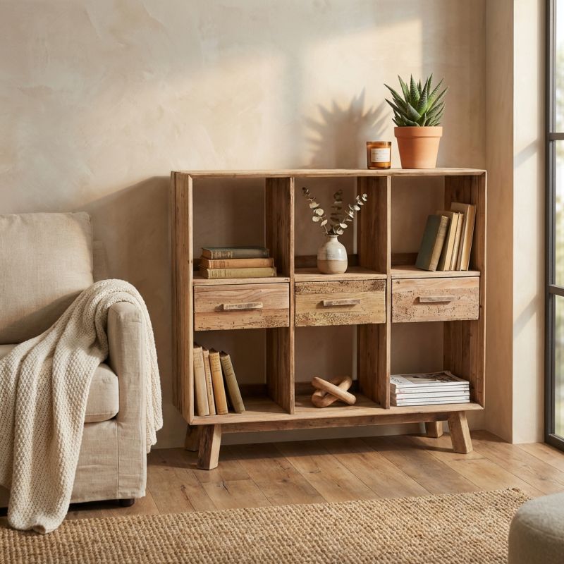 PINUS - libreria con 6 ripiani