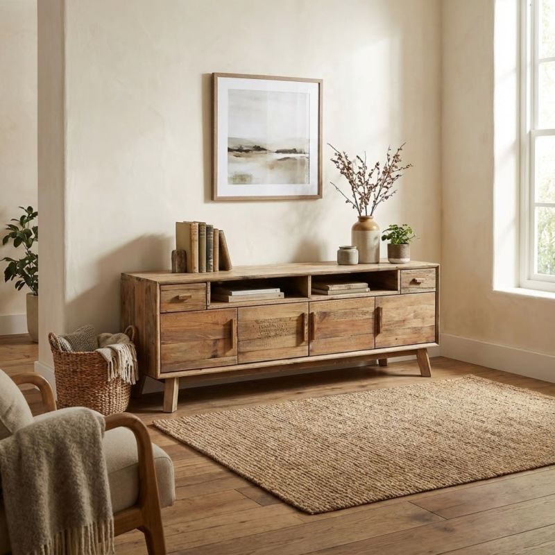 PINUS - porta TV con 2 cassetti