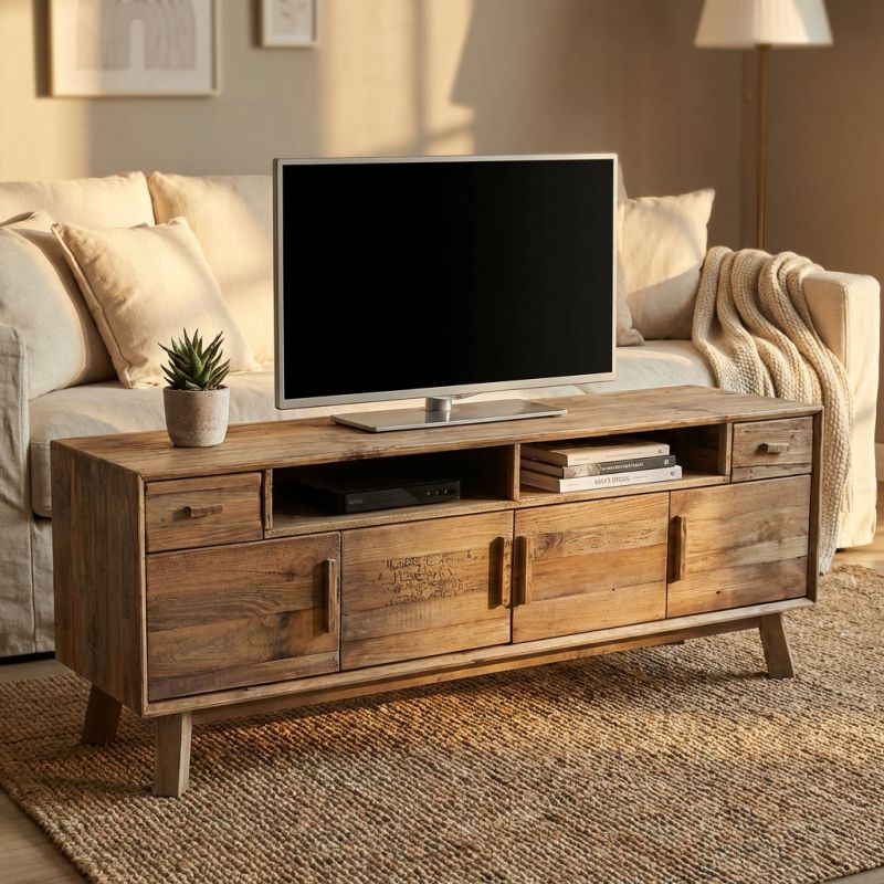PINUS - porta TV con 2 cassetti