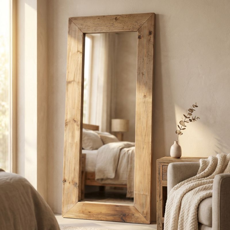 PINUS - specchio con cornice in pino riciclato