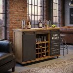 COLETTE - madia in legno con portabottiglie