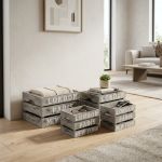 CARSON - set di 4 cassette in legno