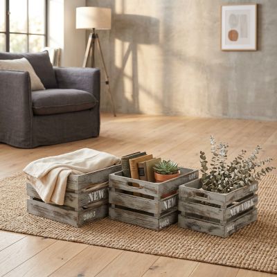 JACE - set di 3 cassette in legno