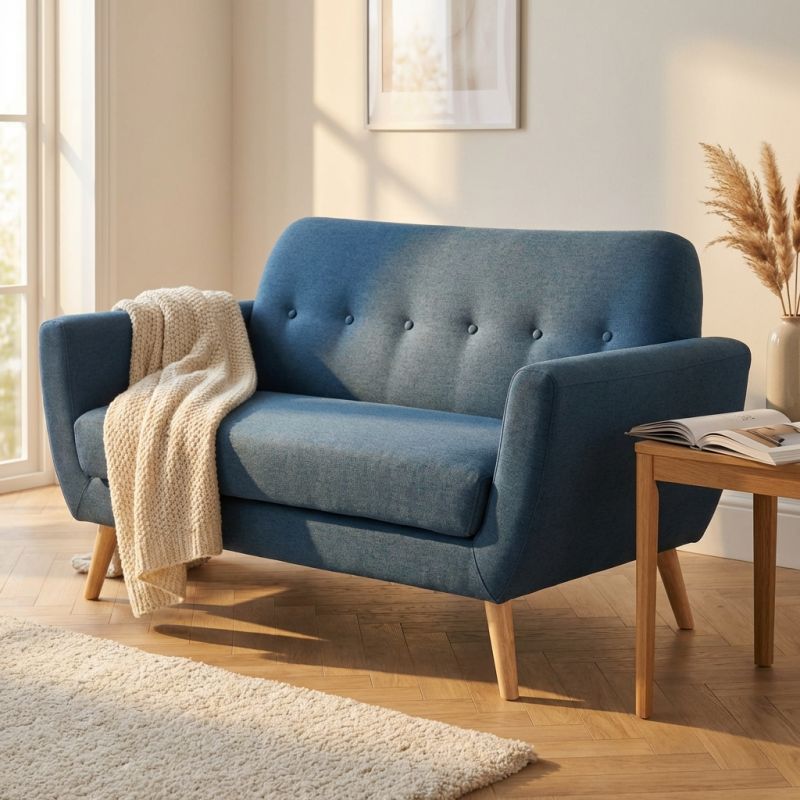 HANSEL - divano stile scandinavo in tessuto