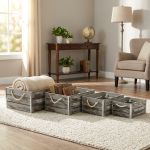 GREYSON - set di 4 cassette in legno