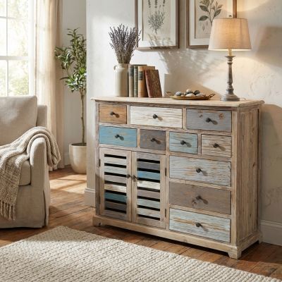 COLORWOOD - credenza multicassetto in legno colorato