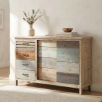 COLORWOOD - credenza quattro cassetti in legno colorato