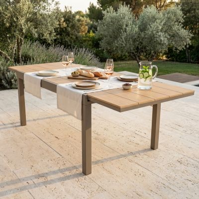 VIDUUS - tavolo da giardino allungabile in alluminio e polywood