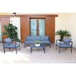 AULUS - salotto da giardino in alluminio 5 posti