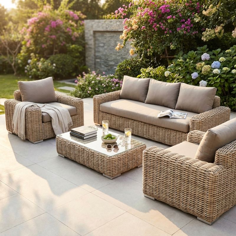ZULA - salotto da giardino in wicker
