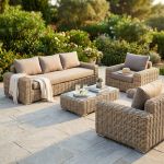 ZULA - salotto da giardino in wicker