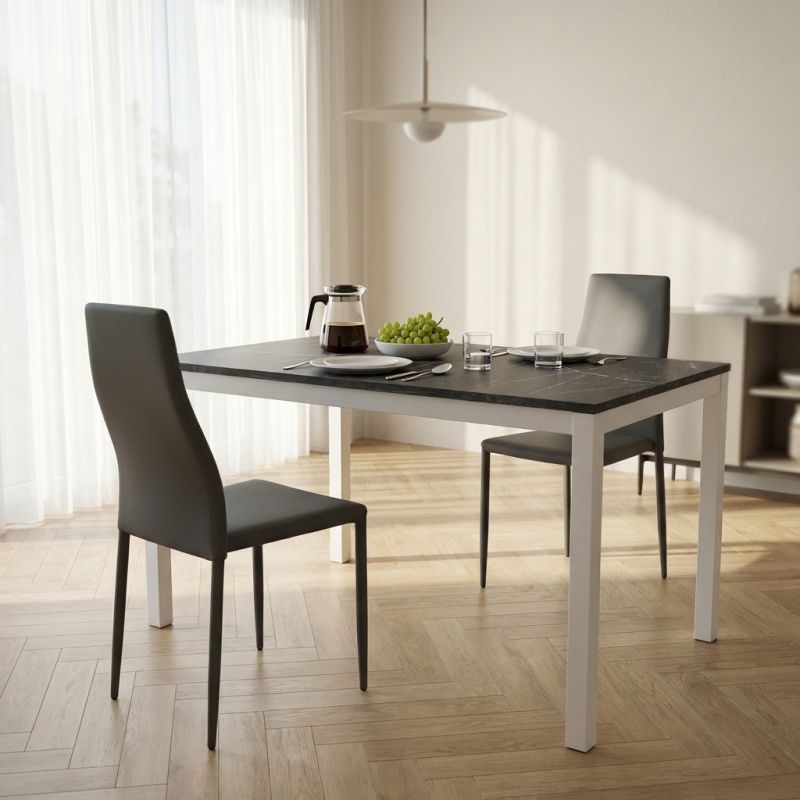 FLICK - tavolo effetto marmo allungabile 120 x 80