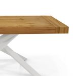 FLORA - tavolo in legno e acciaio 160 x 90